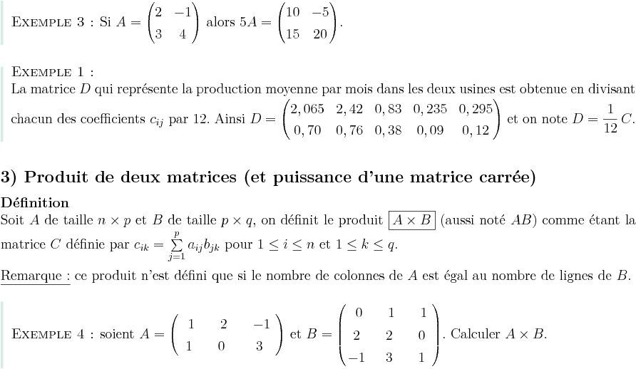 Calcul Matriciel